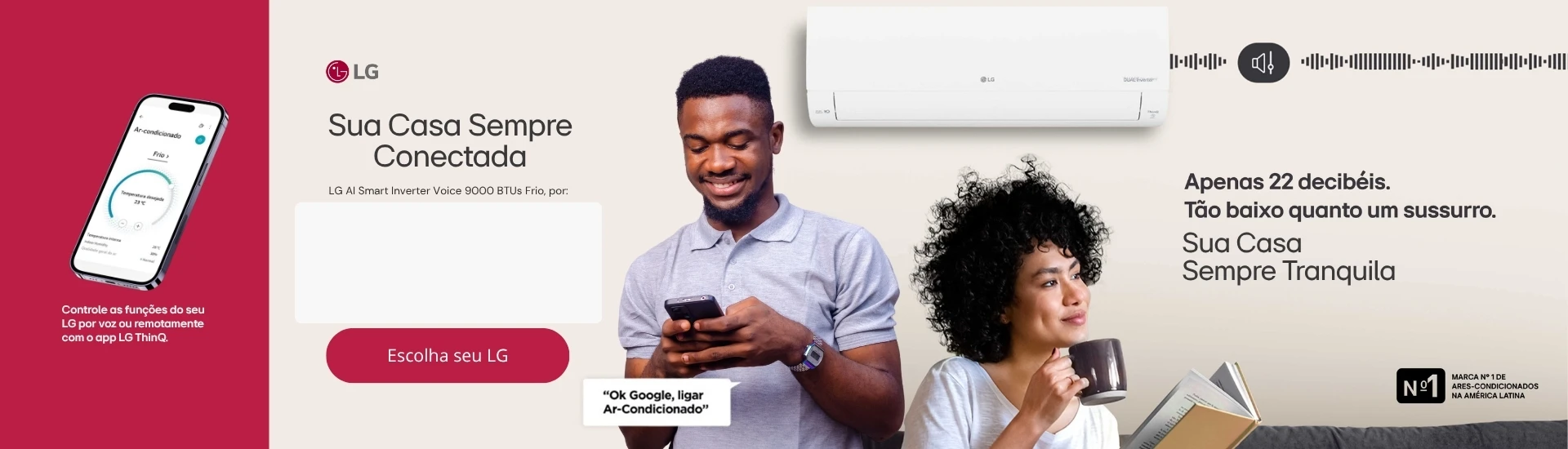 Ar condicionado LG em oferta